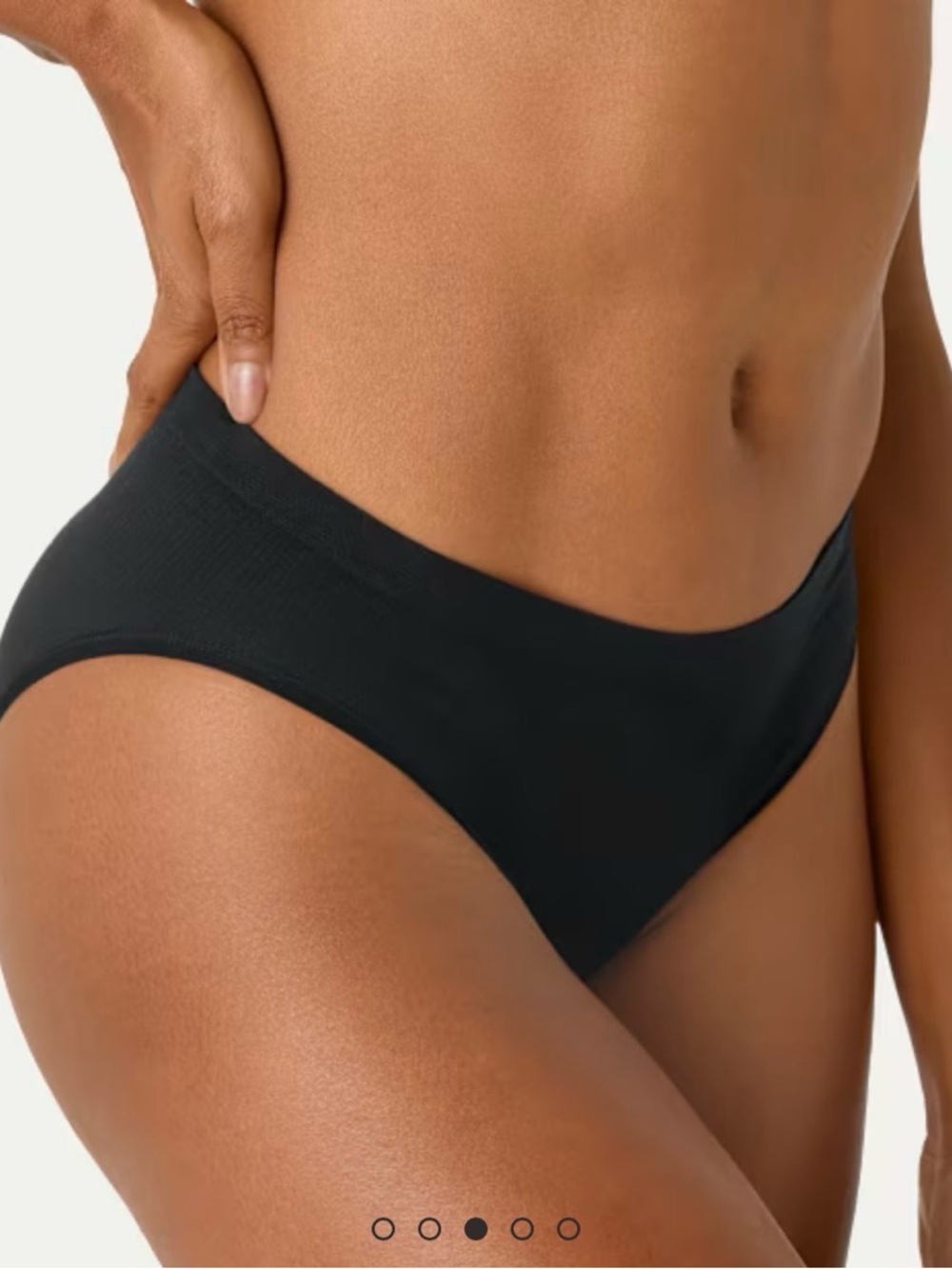 Bombas Black Seamless Brief with White Logo Print - Picture 7 of 7
